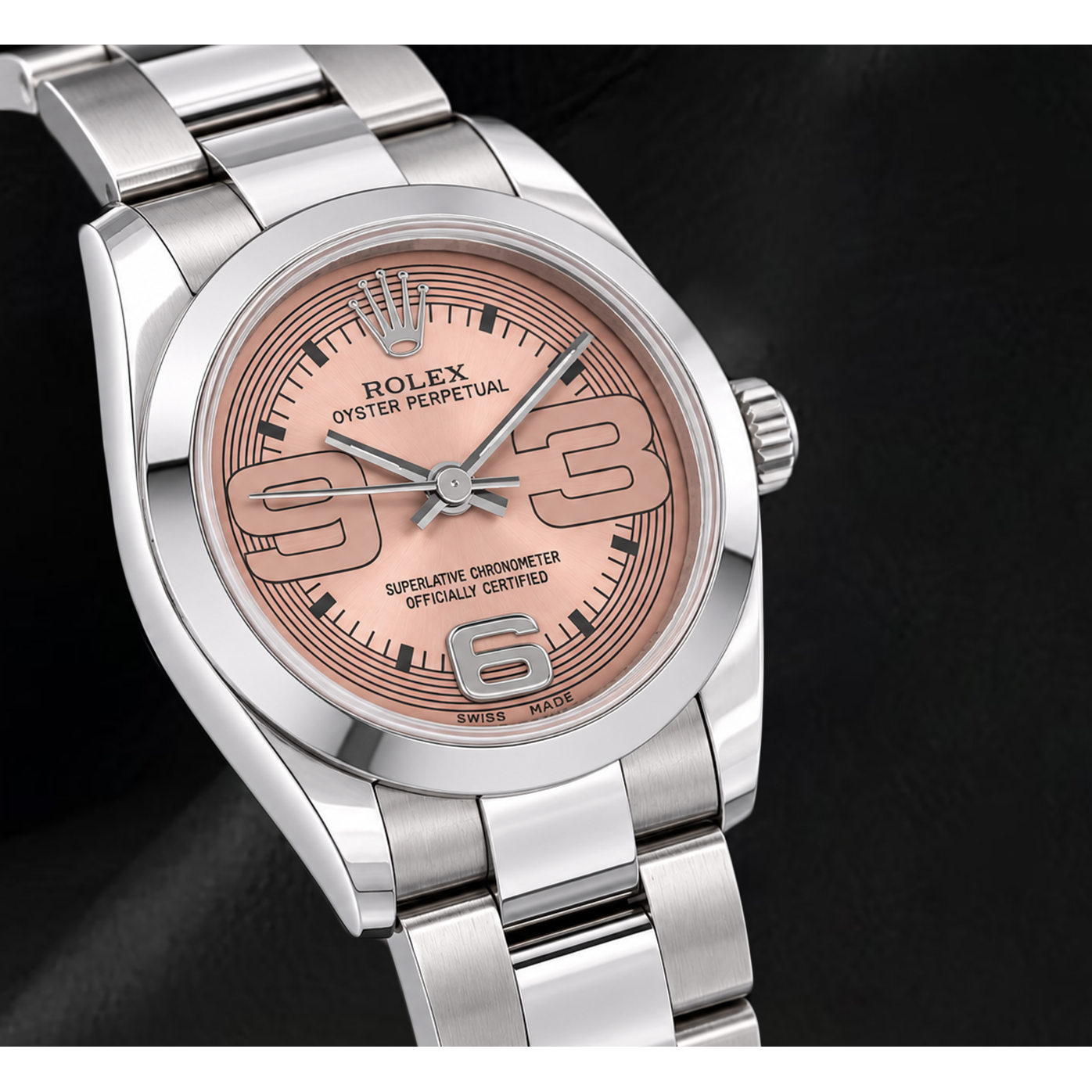 Rolex Oyster Perpetual 176200 26 mm Orologio in Acciaio Inossidabile con Quadrante Salmone e Numeri Arabi