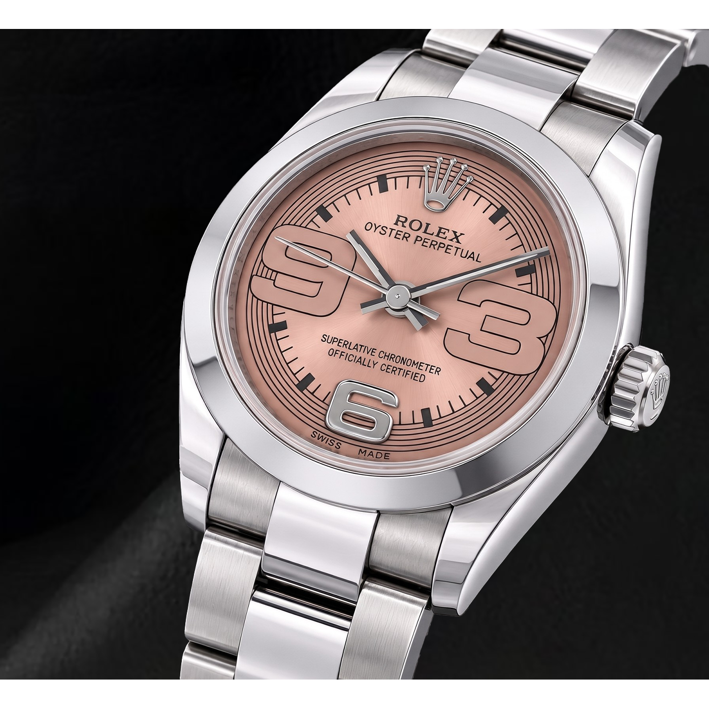 Rolex Oyster Perpetual 176200 26 mm Orologio in Acciaio Inossidabile con Quadrante Salmone e Numeri Arabi