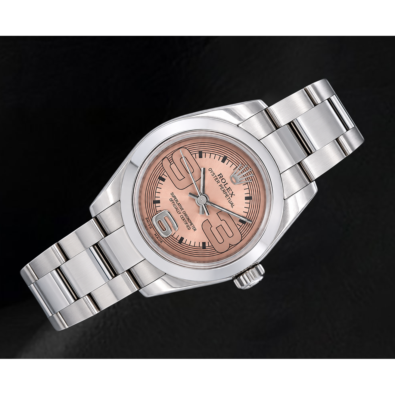 Rolex Oyster Perpetual 176200 26 mm Orologio in Acciaio Inossidabile con Quadrante Salmone e Numeri Arabi