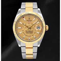 Rolex Sky Dweller 326933 42 mm Orologio Bicolore Quadrante Champagne