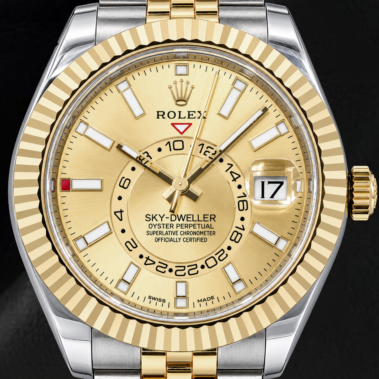 Rolex Sky-Dweller 336933 Orologio Bicolore 42 mm Quadrante Champagne