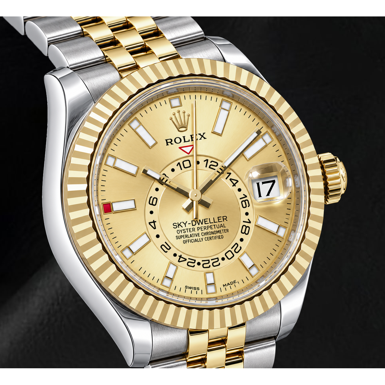 Rolex Sky-Dweller 336933 Orologio Bicolore 42 mm Quadrante Champagne