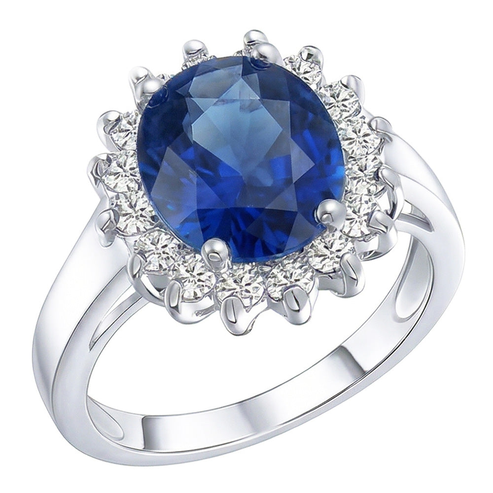 vero round diamante 3.50carati anello vista frontale