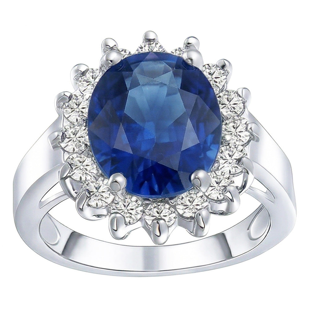 vero round diamante 3.50carati anello angolo laterale