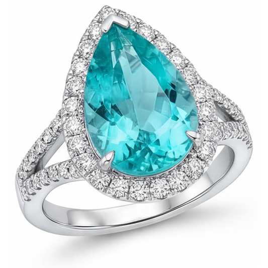 Squisito Anello con Pavé Halo 5,25 carati – vista principale
