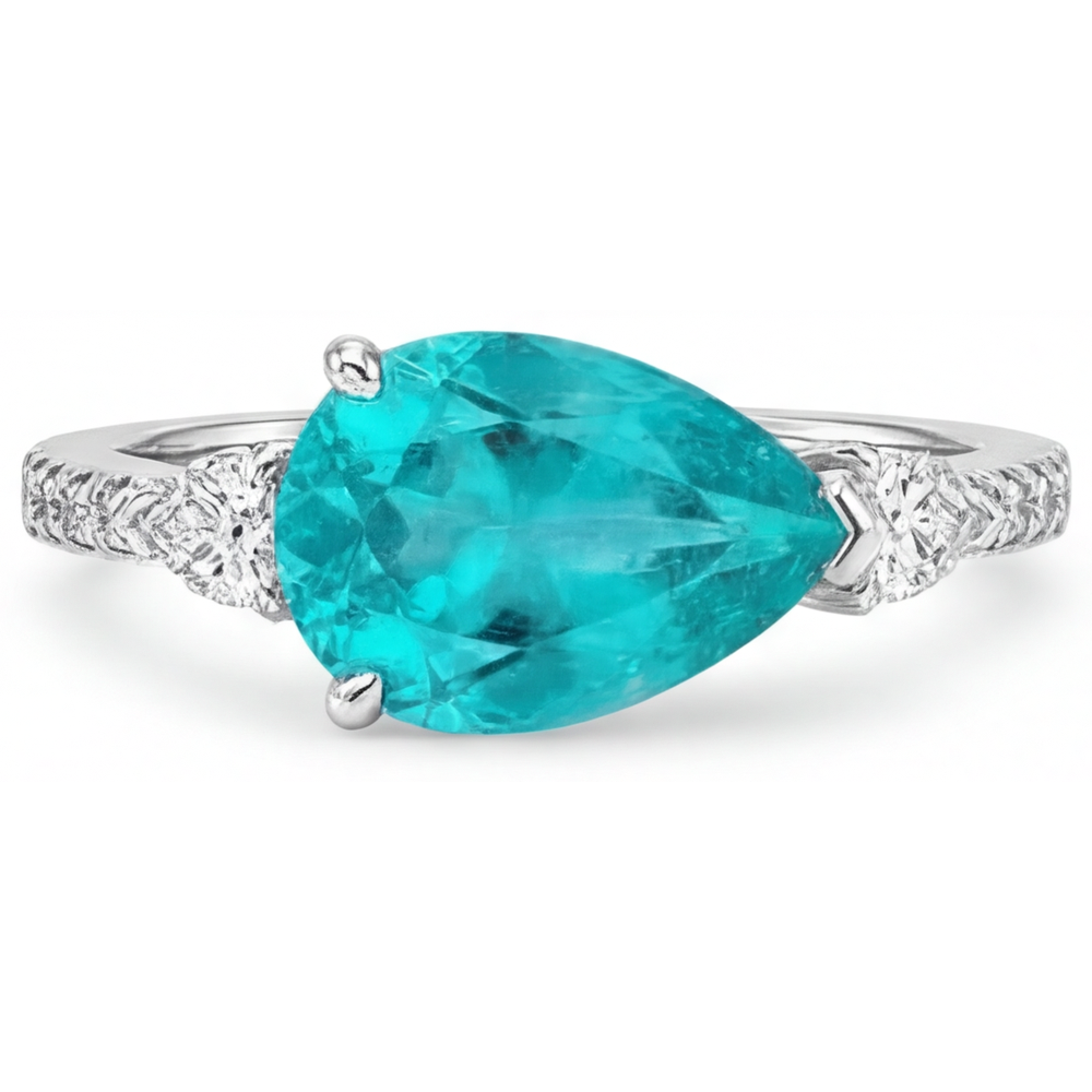 Tormalina Paraiba Anello con Pietra Preziosa – vista principale