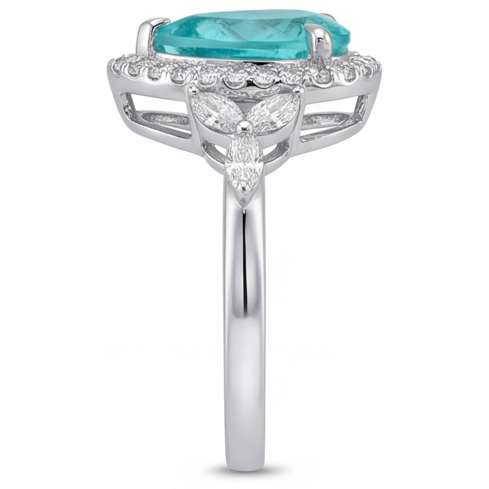 Tormalina Paraiba Anello con Pietra Preziosa – vista profilo