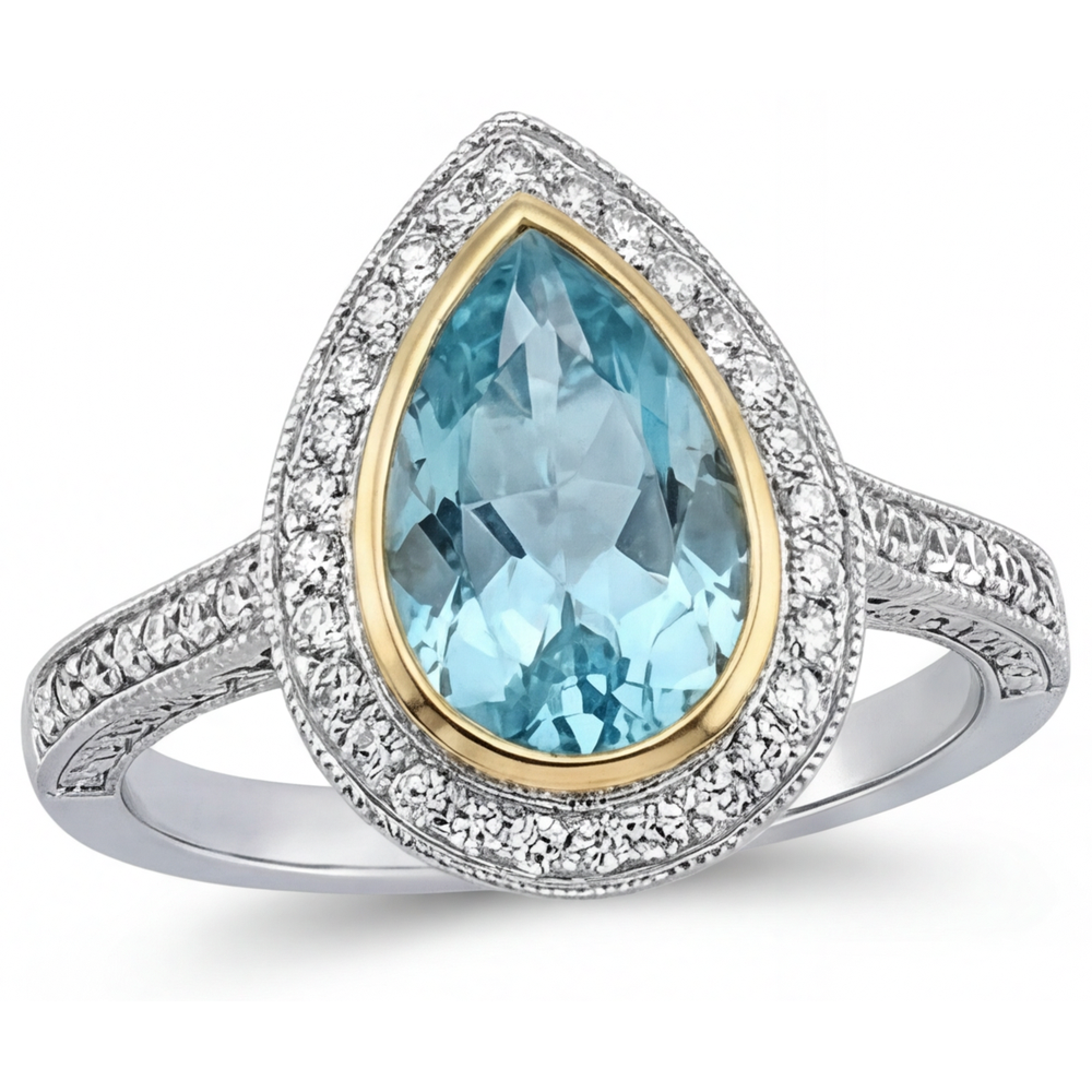 Brillante Anello Halo 1,75 carati – vista frontale