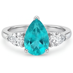 Su misura VVS Tormalina Paraiba Anello Trilogy – 2 carati Oro
