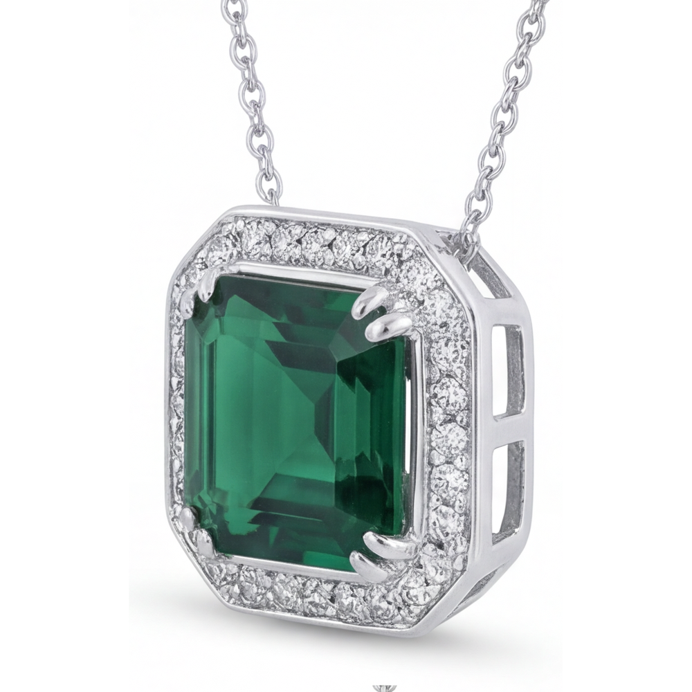 Elegante Pendente con Gemma 3,50 carati – vista laterale
