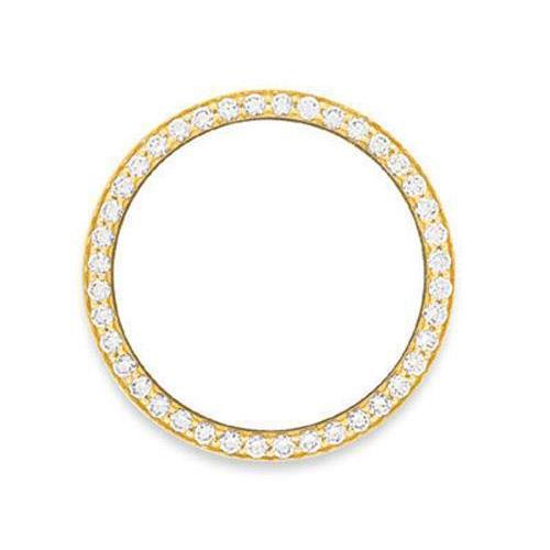 Diamante Fine Taglio Rotondo Orologio di Lusso in Oro 14 Carati Giallo – vista principale