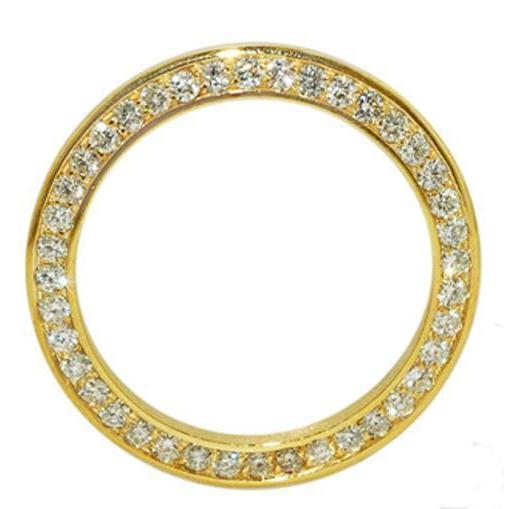 Brillante Taglio Rotondo Orologio di Lusso in Oro Giallo 14K – vista principale