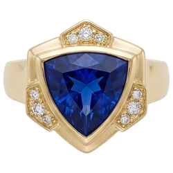 Zaffiro Blu Alta Gioielleria – VVS 5,5 carati Oro 14 Carati