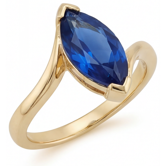 Abbagliante Anello con Pietra Preziosa 3 carati – vista frontale