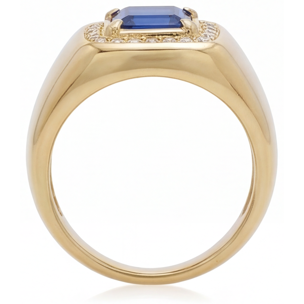 Senza tempo Anello con Pietra Preziosa 3,50 carati – vista profilo