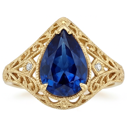 Zaffiro Blu Fiordaliso Purezza VVS Anello con Pietra Preziosa 4