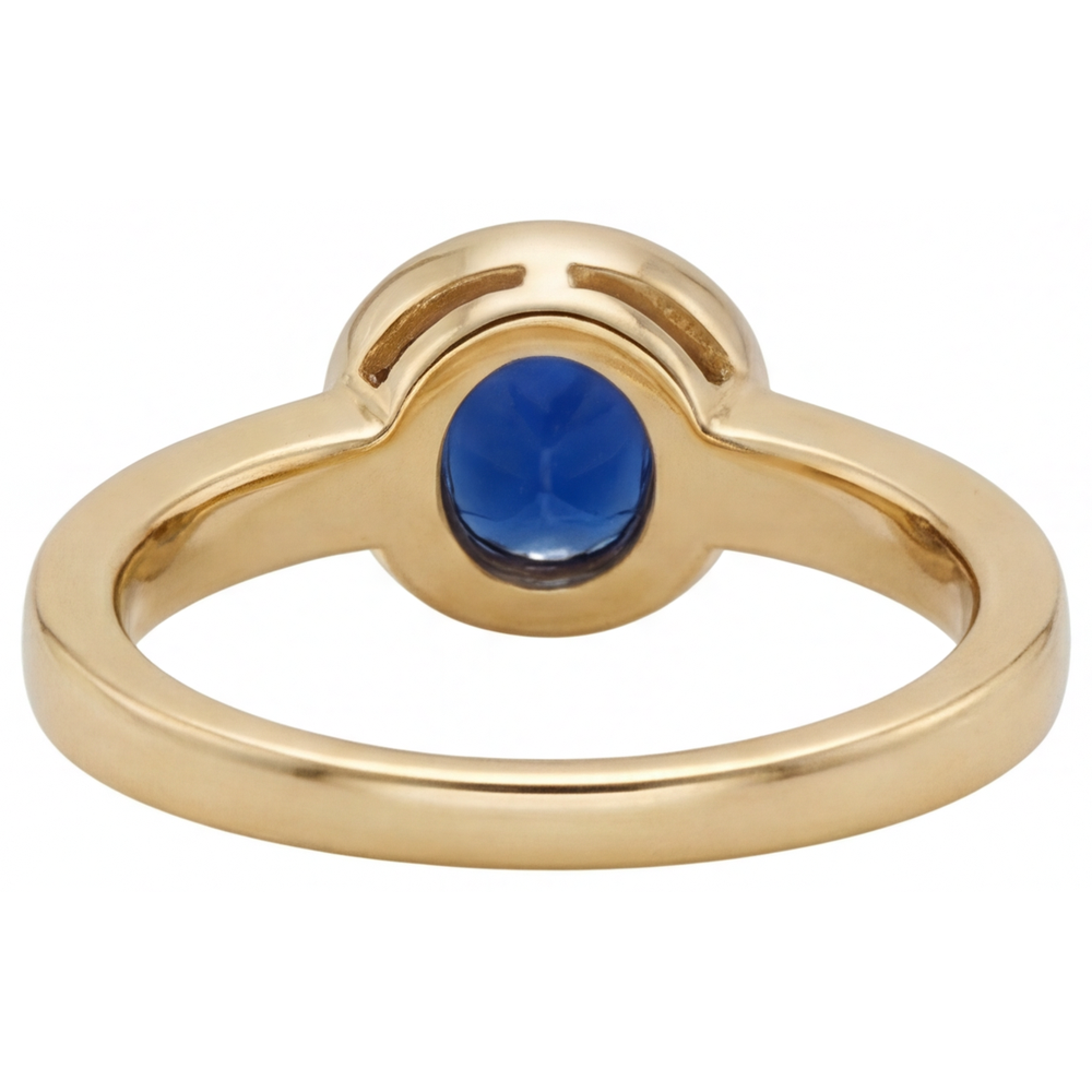 Fatto a mano Zaffiro Blu Fiordaliso Anello Pietra Colorata 2,5 carati – vista angolare