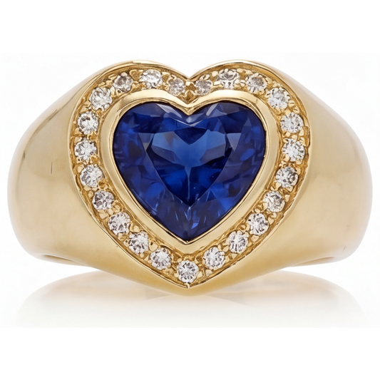 Zaffiro Blu Fiordaliso Anello Pietra Colorata 3,75-carati Oro 14 Carati Giallo – vista principale
