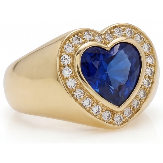 Senza tempo Zaffiro Blu Fiordaliso Anello Pietra Colorata 3,75 carati – vista frontale