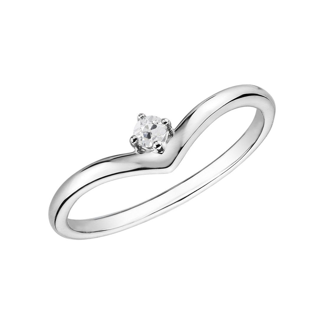 0.50 carati Solitaire Promise Ring Old Mine Cut Round Diamond 4 Prong - harrychadent.it