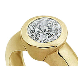 0.50 carati solitario vero diamante solitario anello in oro giallo 14K