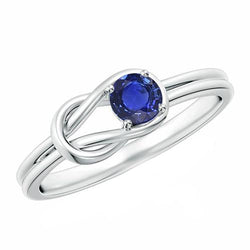 1 carato solitario blu zaffiro bianco oro 14k gioielli anello fantasia nuovo