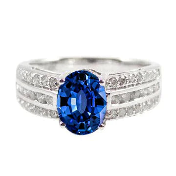 12 Carati Zaffiro Anello di Fidanzamento