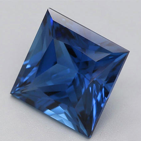 1,5 Carati Diamante Principessa Blu Naturale Sciolto Taglio Eccellente