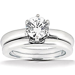 1.25 carati. Set di anelli di fidanzamento solitario con diamanti Gioielli da donna Novità