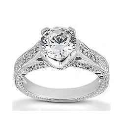 1.43 carati. G Si. anello di fidanzamento con diamante rotondo. gioielli in oro