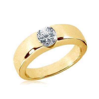 1.50 carati. Anello di fidanzamento solitario con diamante rotondo Oro giallo Novità - harrychadent.it