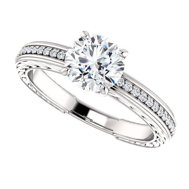 1.76 carati. Anello di fidanzamento con diamante in oro bianco 14K - harrychadent.it