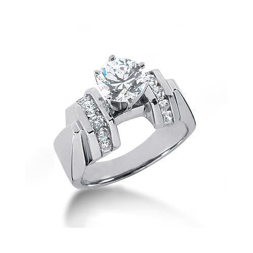 1.85 carati. Anello di fidanzamento con diamante in oro bianco 14K - harrychadent.it
