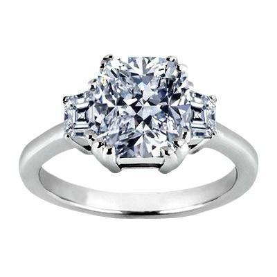 1.91 carati cuscino diamante tre 3 pietre anello oro nuovo - harrychadent.it