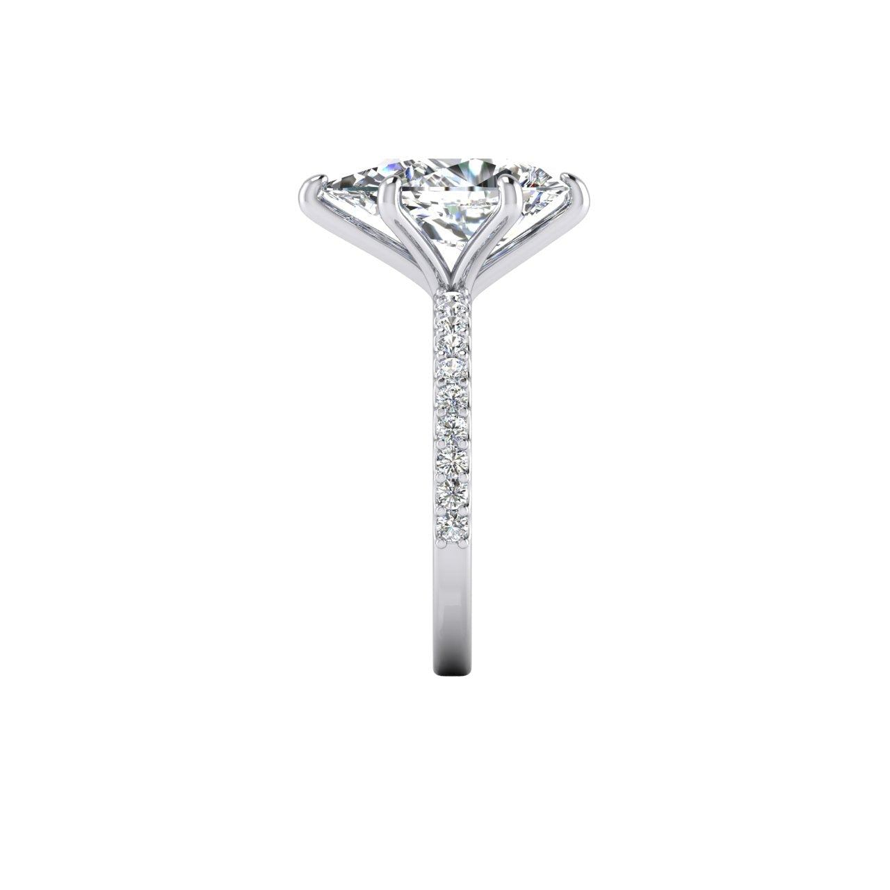 2 carati diamante anello donna oro bianco 14k solitario con accento - harrychadent.it