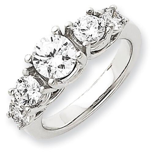 2 carati diamante anniversario anello donna oro bianco 14 carati gioielli - harrychadent.it