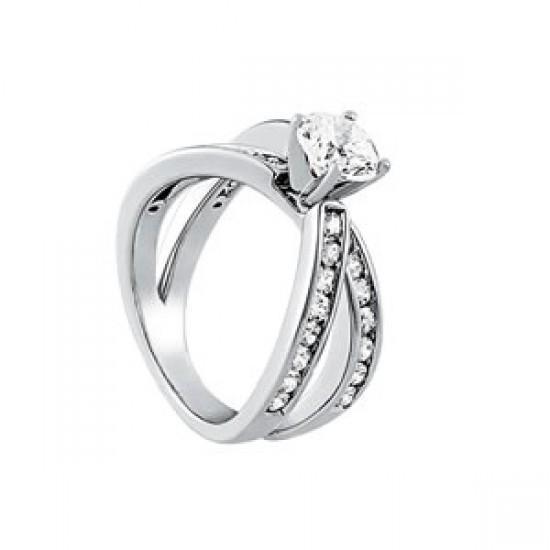 2 carati diamante solitario in oro bianco con accenti anello di fidanzamento - harrychadent.it