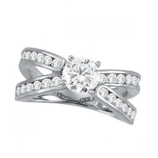 2 carati diamante solitario in oro bianco con accenti anello di fidanzamento - harrychadent.it