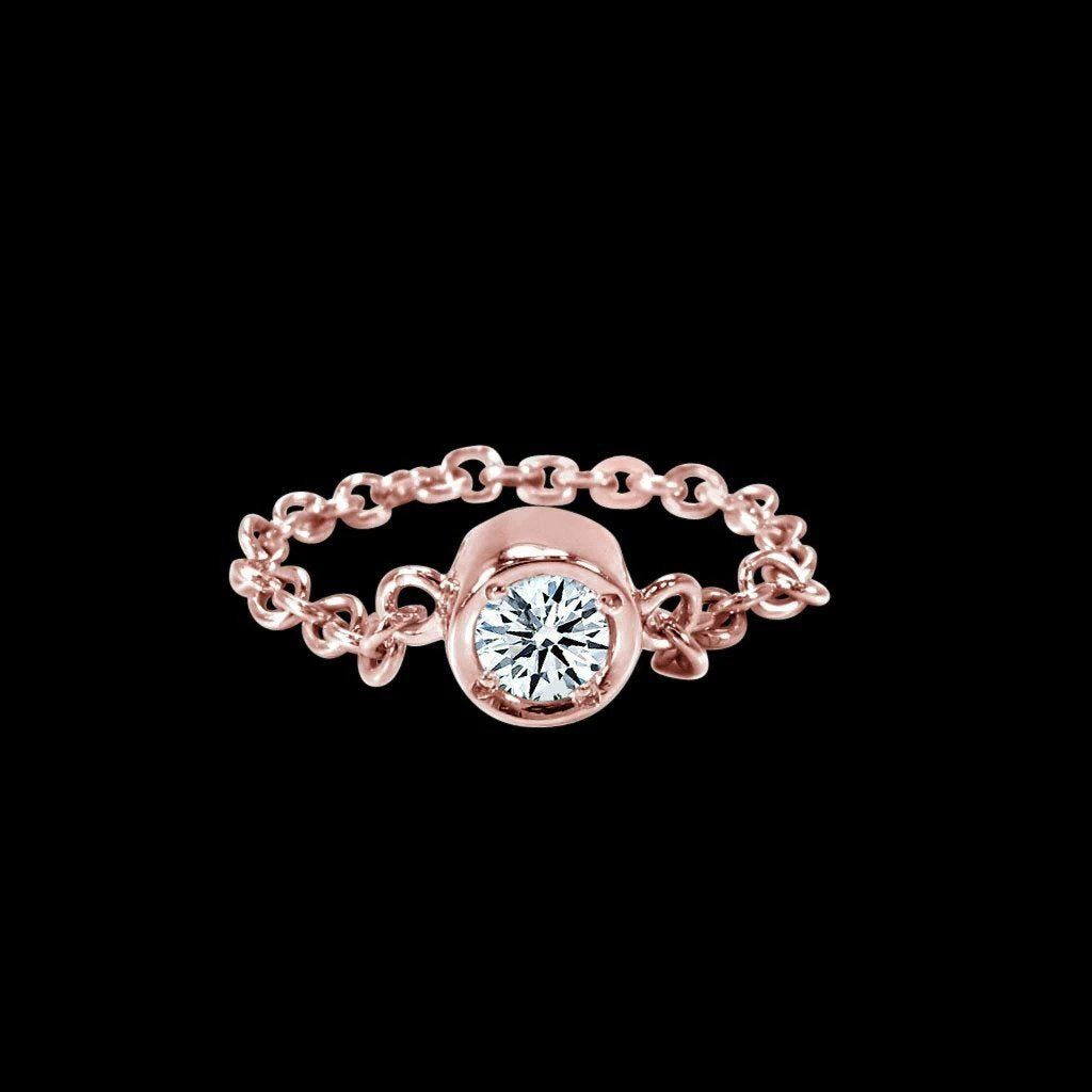 2,5 carati yarde diamante braccialetto stile catena in oro rosa da oro rosa - harrychadent.it