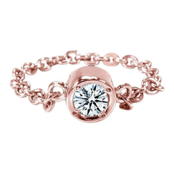 2,5 carati yarde diamante braccialetto stile catena in oro rosa da oro rosa