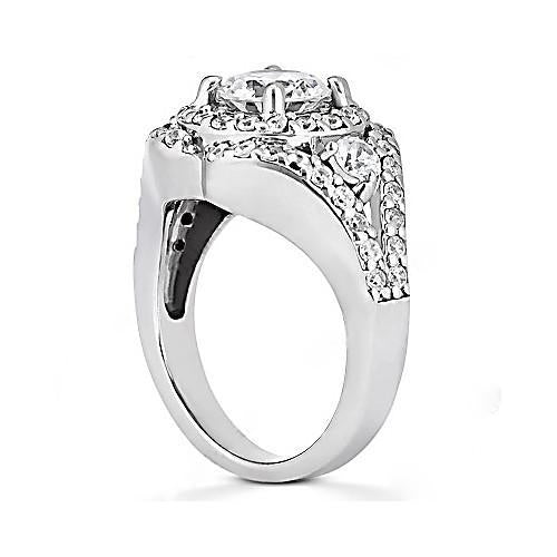 2,72 ct. Gioiello per l'anniversario in oro bianco con grande anello di diamanti - harrychadent.it