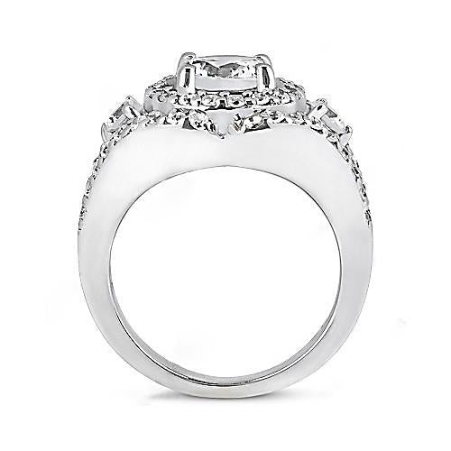 2,72 ct. Gioiello per l'anniversario in oro bianco con grande anello di diamanti - harrychadent.it