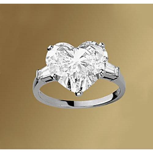 2,75 carati cuore e diamanti baguette anello 3 gioielli in pietra Nuovo - harrychadent.it