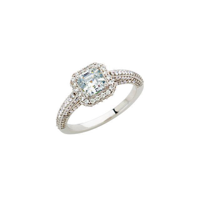2.31 carati Asscher Diamond Solitaire Anello di fidanzamento Gioielli Novità - harrychadent.it