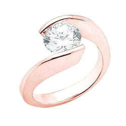 2.50 carati. Anello di fidanzamento con diamante solitario in oro rosa Novità