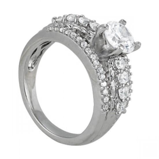 2.50 ct. Anello di fidanzamento con diamanti fantasia oro bianco Nuovo - harrychadent.it