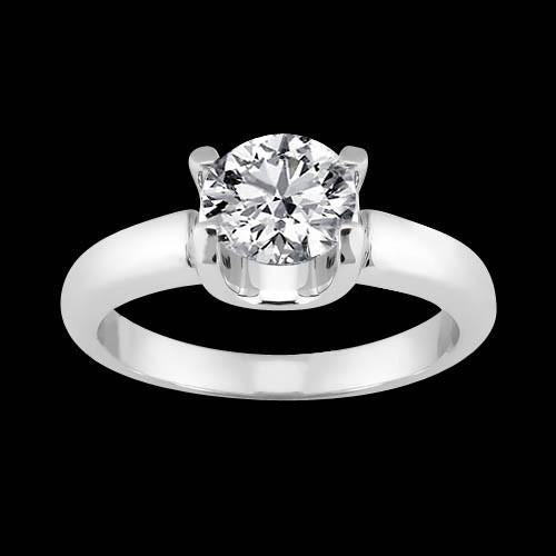 2.50 ct. Anello di fidanzamento solitario con diamante rotondo in oro bianco 14K - harrychadent.it