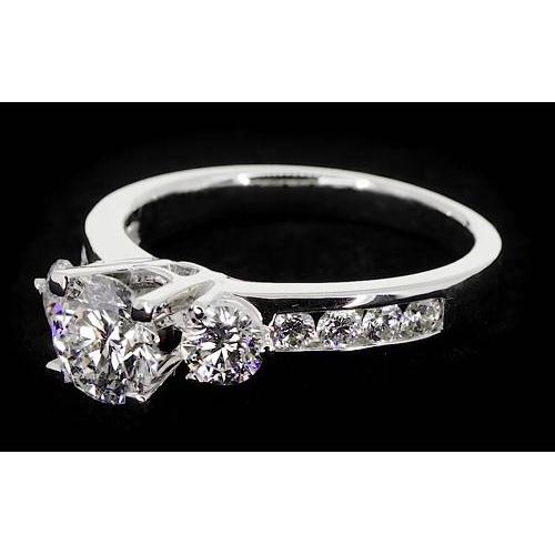 2.75 carati con tre anelli in pietra con set di gioielli con diamanti rotondi - harrychadent.it