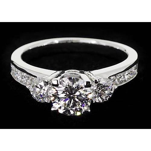 2.75 carati con tre anelli in pietra con set di gioielli con diamanti rotondi - harrychadent.it