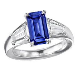 3 Ct Zaffiro Anello